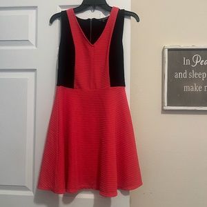 Pink and black dress